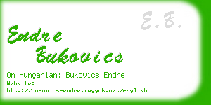 endre bukovics business card